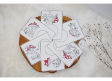 Stickserie ITH - MugRugs Pilz Fräulein